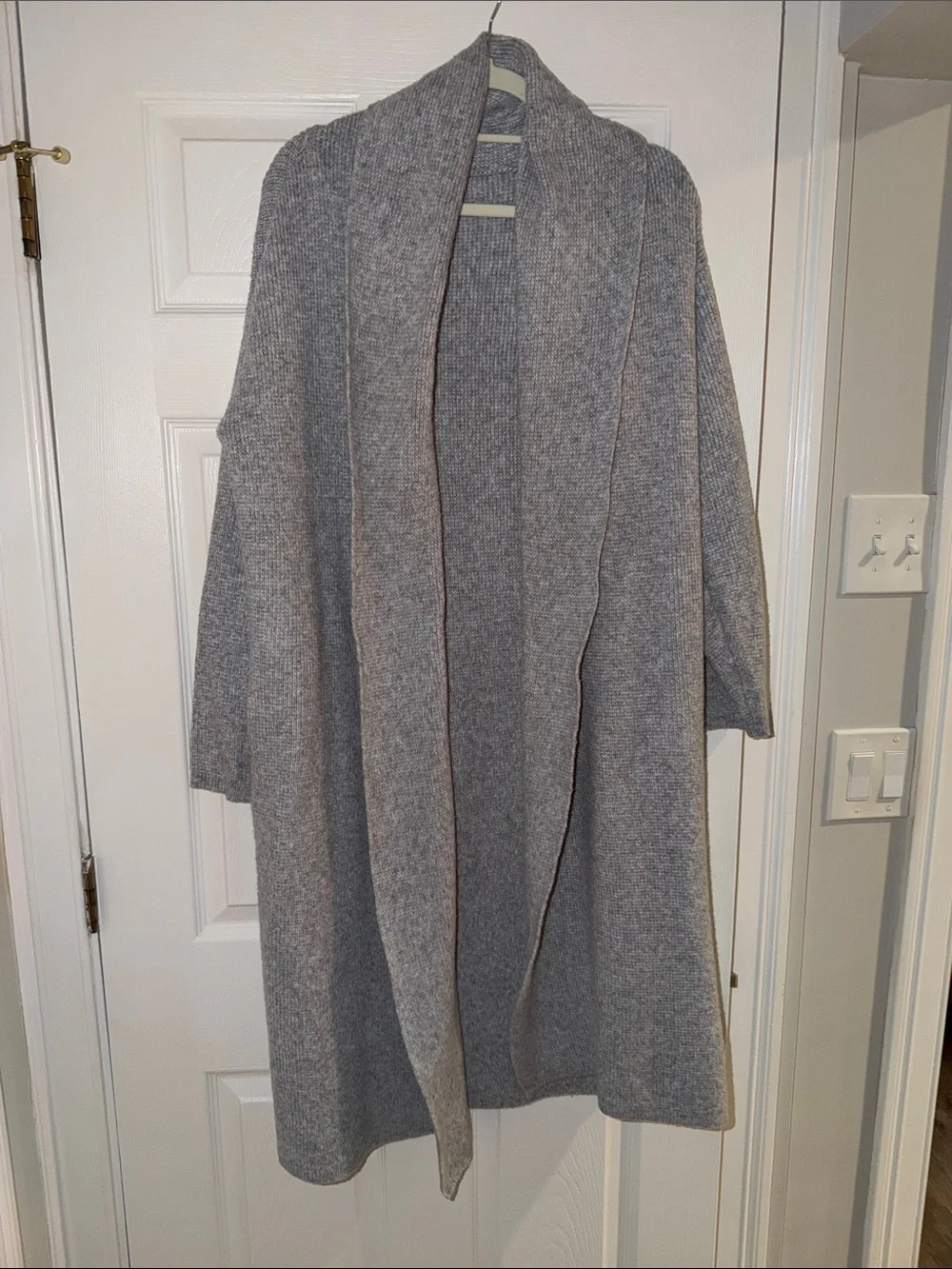 Cozy Open-Front Gray Women's Sweater Cardigan